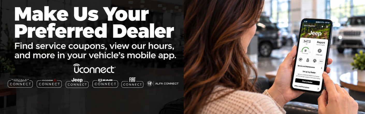 uconnect® make us your preferred dealer | Tri Lakes Chrysler Dodge Jeep in Branson MO