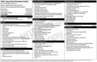 2026 Jeep Grand Cherokee GRAND CHEROKEE LIMITED 4X4