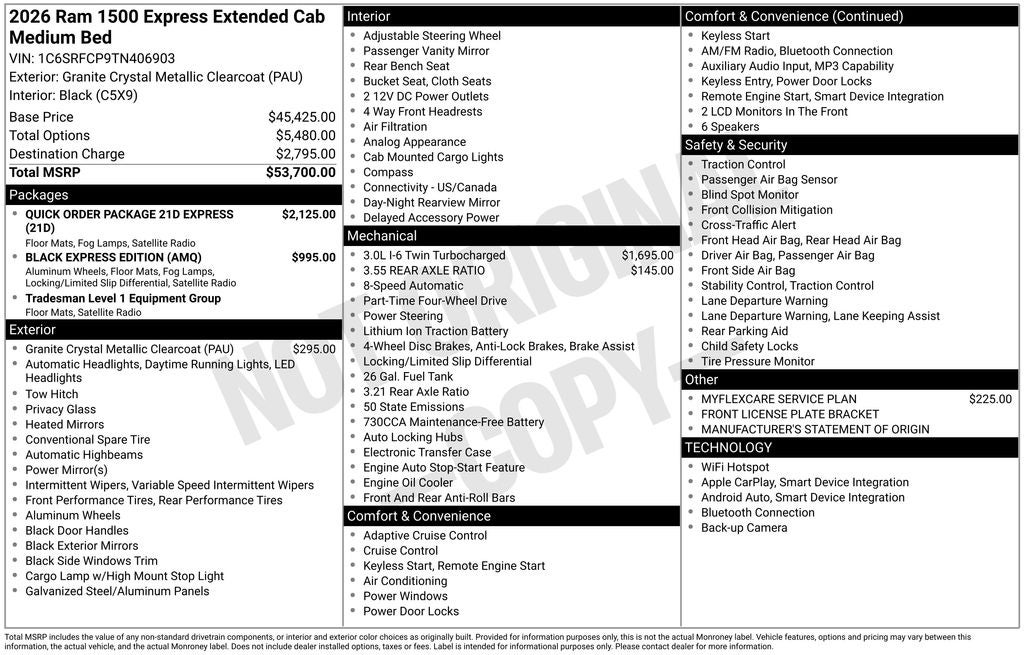 2026 RAM Ram 1500 RAM 1500 EXPRESS QUAD CAB 4X4 6'4' BOX