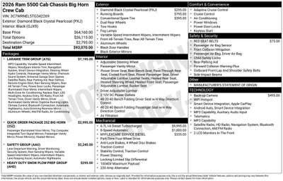 2026 RAM Ram 5500 Chassis Cab RAM 5500 BIG HORN CHASSIS CREW CAB 4X4 60' CA