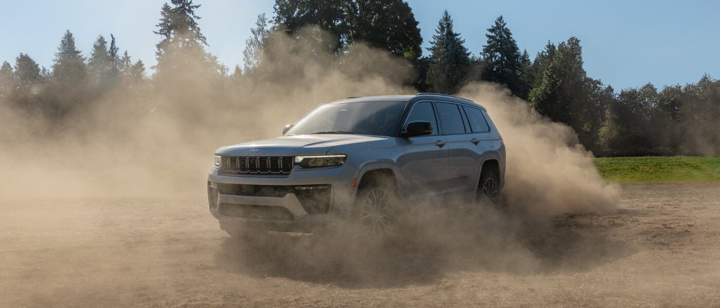 2026 Jeep Grand Cherokee Exterior Kicking Up Dust